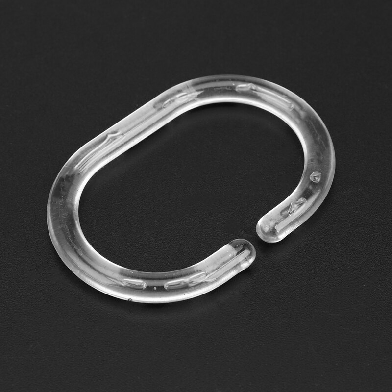 30 Pack Shower Curtain Rings Curtain C Rings Hook Hanger Bath Drape Loop Clip Glide (Clear)
