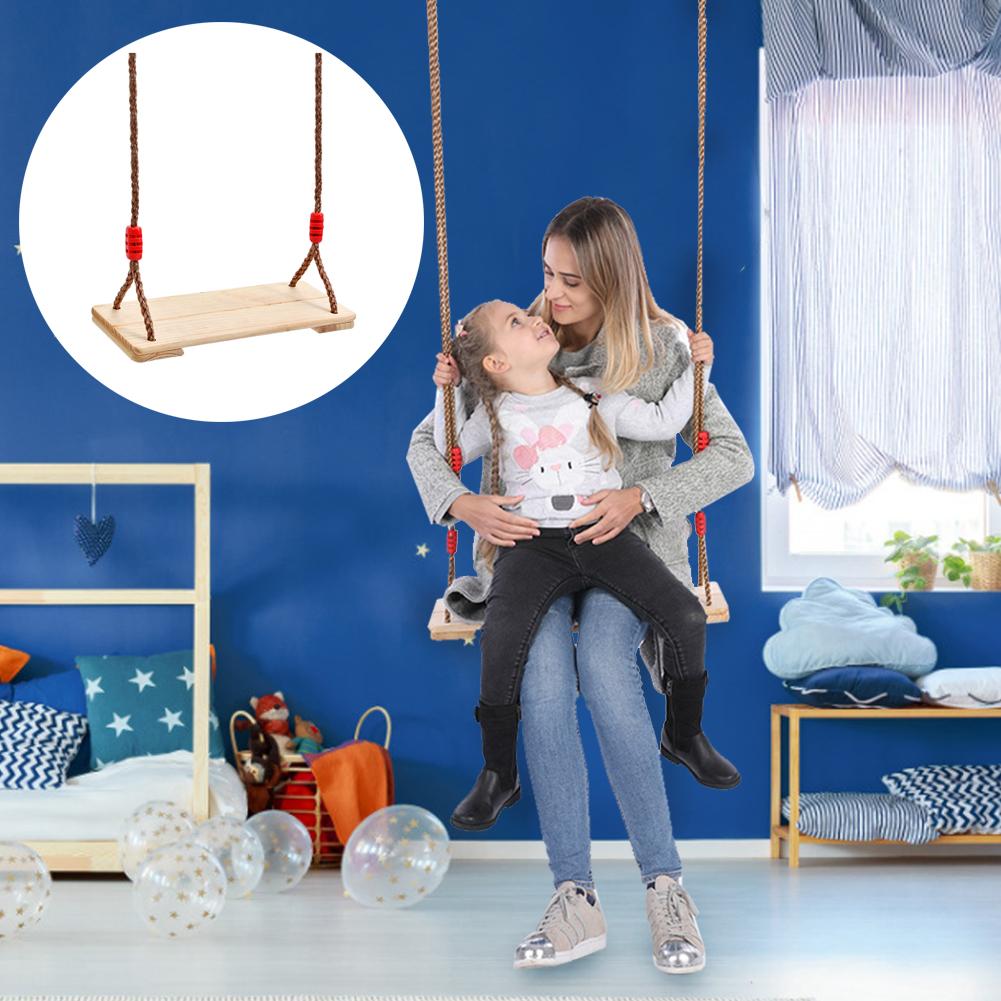 Kids Swing Seat Wooden Tree Swing Seat For Indoor Outdoor Adults Children