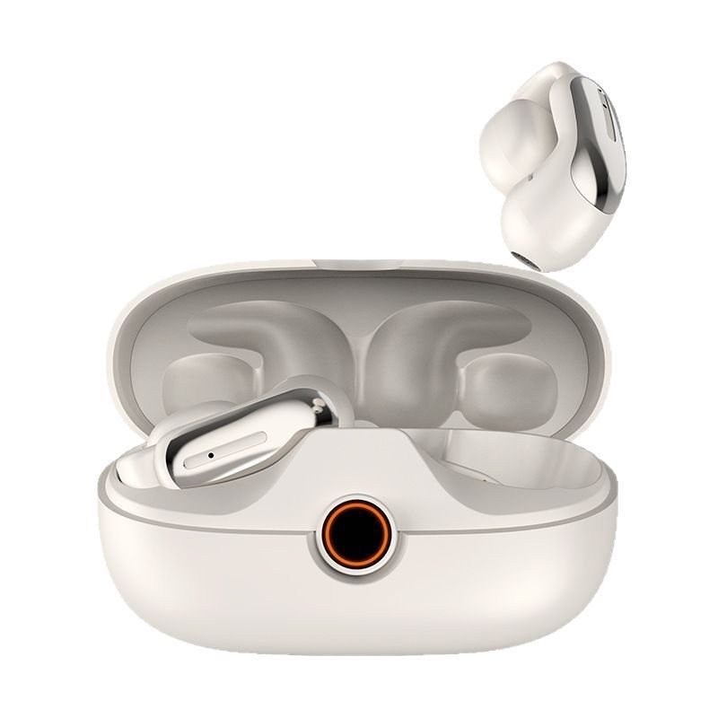 Auricular abierto con Bluetooth, estilo con Clip para la oreja, cómodo de llevar, conexión de oreja individual o doble, batería de larga duración, peso ligero
