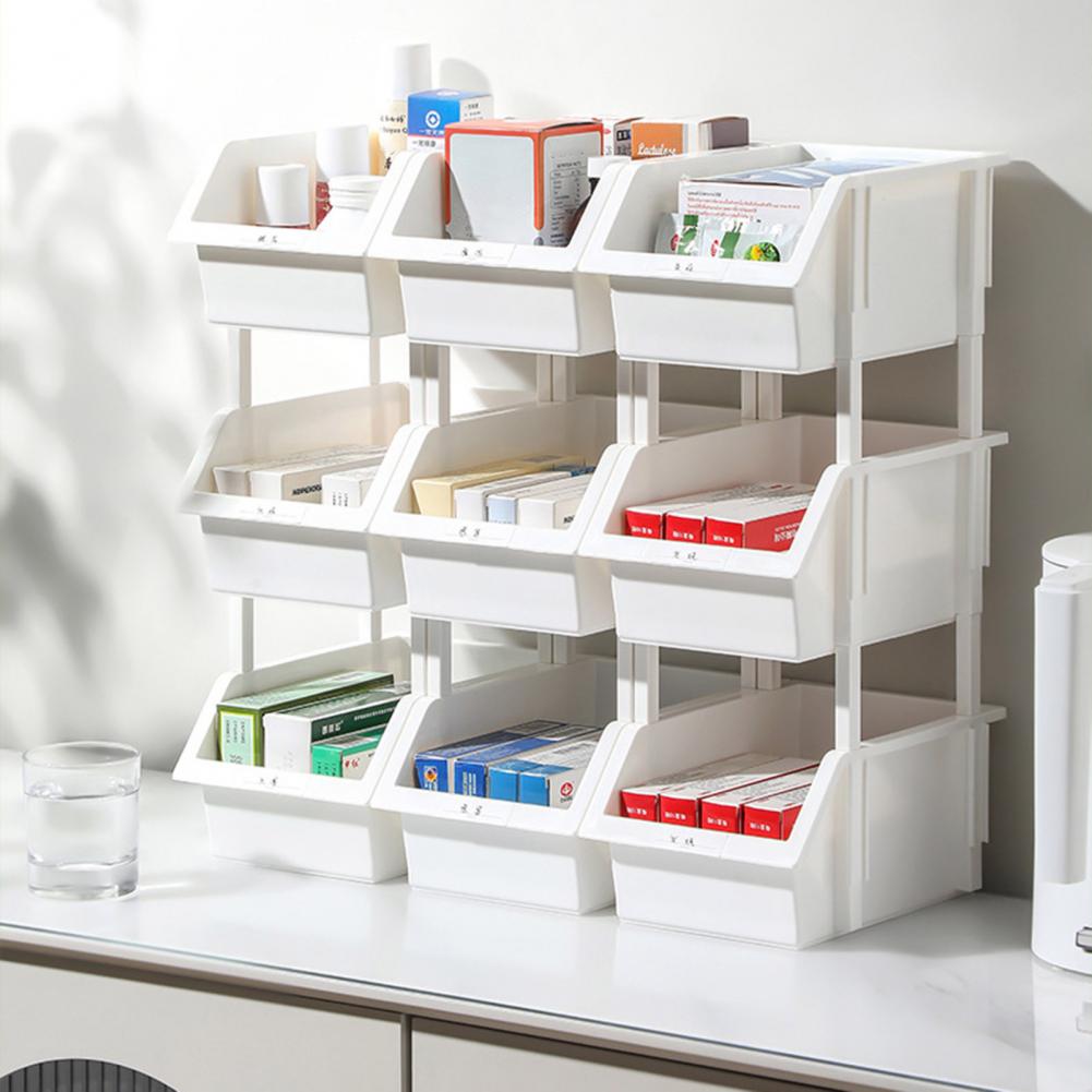 Stackable Desktop Organizers Stackable Storage Containers Multi-box Stackable Desk Organizer Set for Office Home for Jewelry