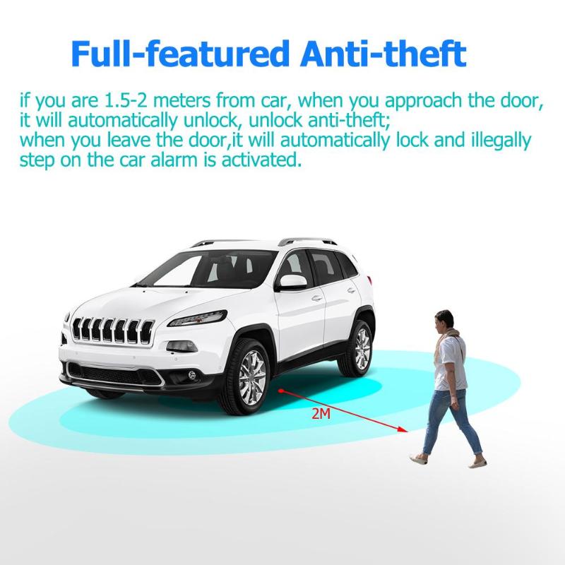 9 teile/satz Full-featured Sicherheit Auto SUV Keyless Entry Engine Start Alarm System Push Button Remote Starter Stop