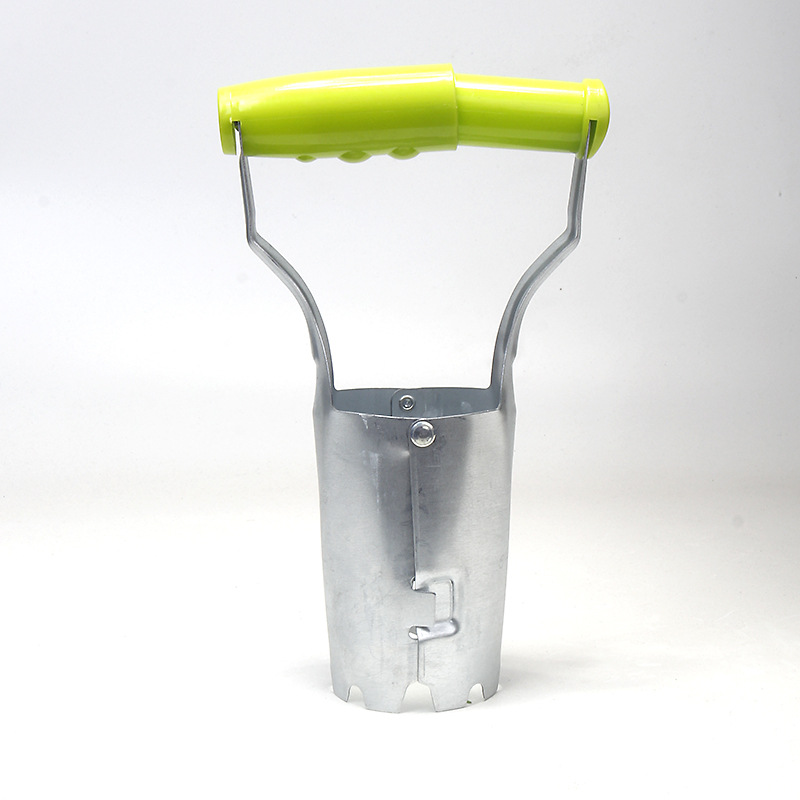 Transplantador de tubos de plántulas agrícolas para jardinería, piezas de máquina de plantar manual para jardín, herramienta extractora de trasplante de flores: Plata