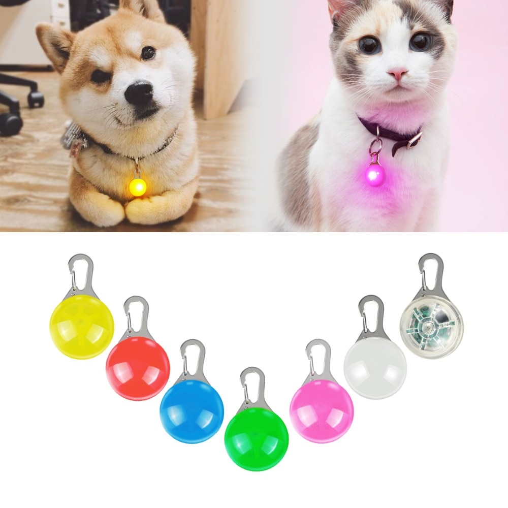Hundekat krave glødende led lommelygte vedhæng nat sikkerhed kæledyr fører halskæde lysende lyse dekoration kraver til hunde