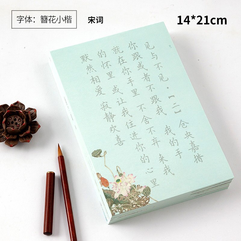 Chinese Copybook Small Regular Script Shou Jin Ti Copybooks Brush Pen Caligrafia Copybook Child Basic Poem Calligraphy Copybooks: I 240sheets