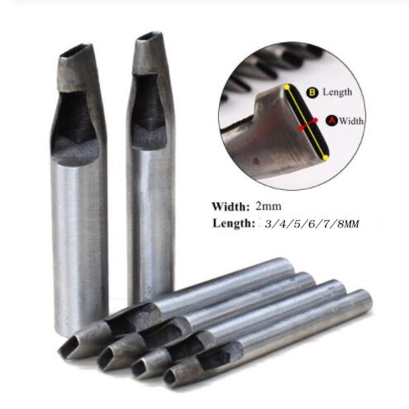 3mm/4mm/5mm/6mm/7mm/8mm*2mm Oval Shape Hole Punch Cutter Belt Watch Band Gasket Hollow Leather Diy Tool
