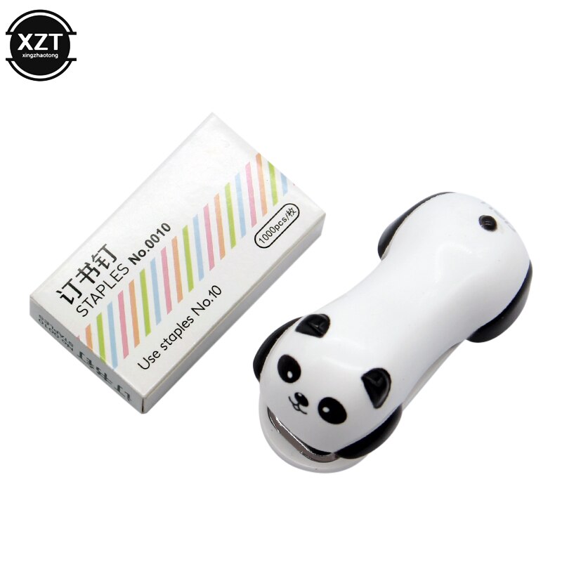 Mini Panda No.10 Adaptive Stapler Set cartoon Office And learning Supplies Stationery Stapler