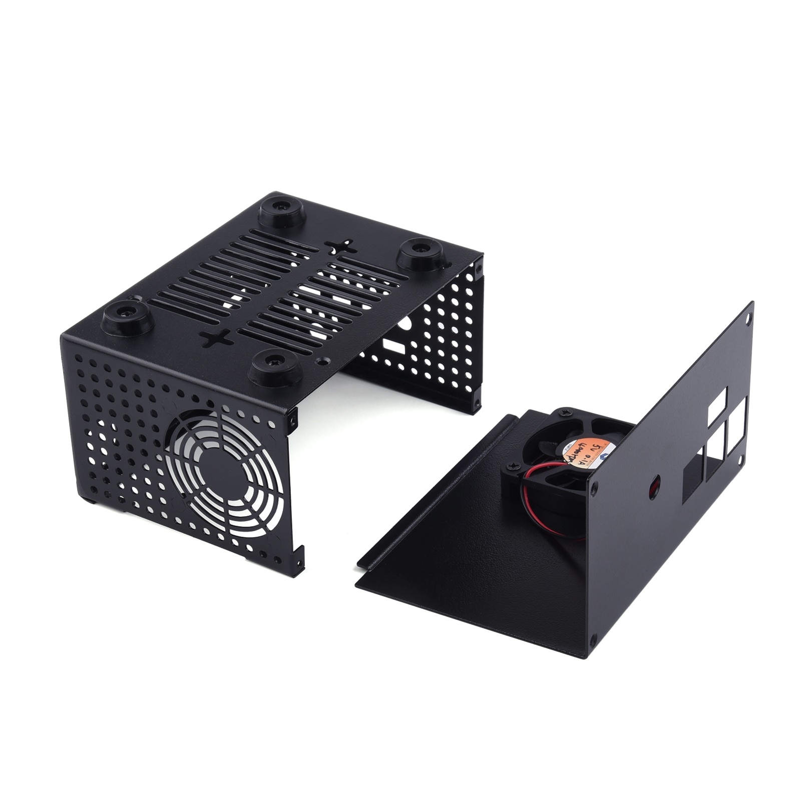 Raspberry Pi 4B X825 2.5 inch SSD/HDD Expansion Board Matching Metal Case With Switch+Cool Fan For Raspberry Pi 4 Model B