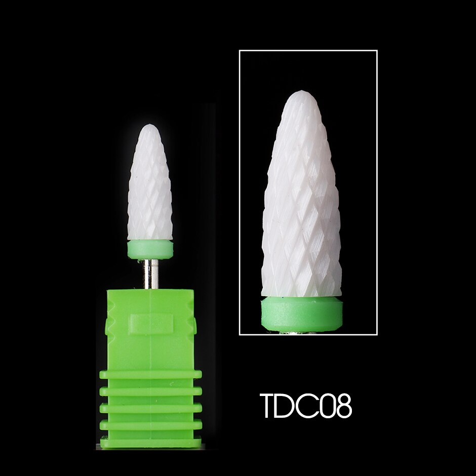 1pc Keramik Bohrer Nagel Fräsen Cutter Für Manikübetreffend Maschine einstellen Entfernen Pedikübetreffend Nagel Fräser Gerät Zubehör CHTDC1-18: TDC08