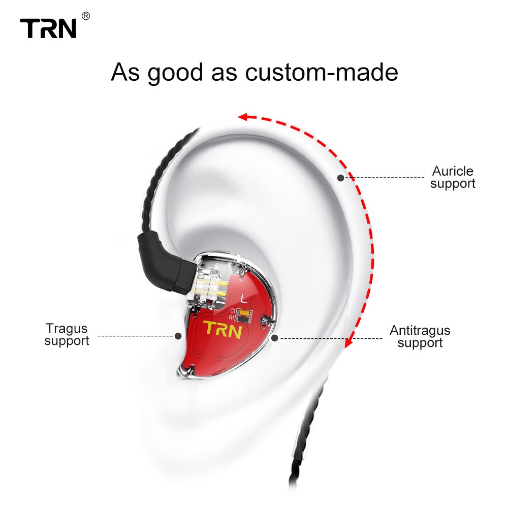 Original TRN V30 Kopfhörer 2BA + 1DD Triple Hybrid Treiber Bass In-ohr Abnehmbare Kabel HIFI Monitor Kopfhörer Mit 2PIN 0,75 MM