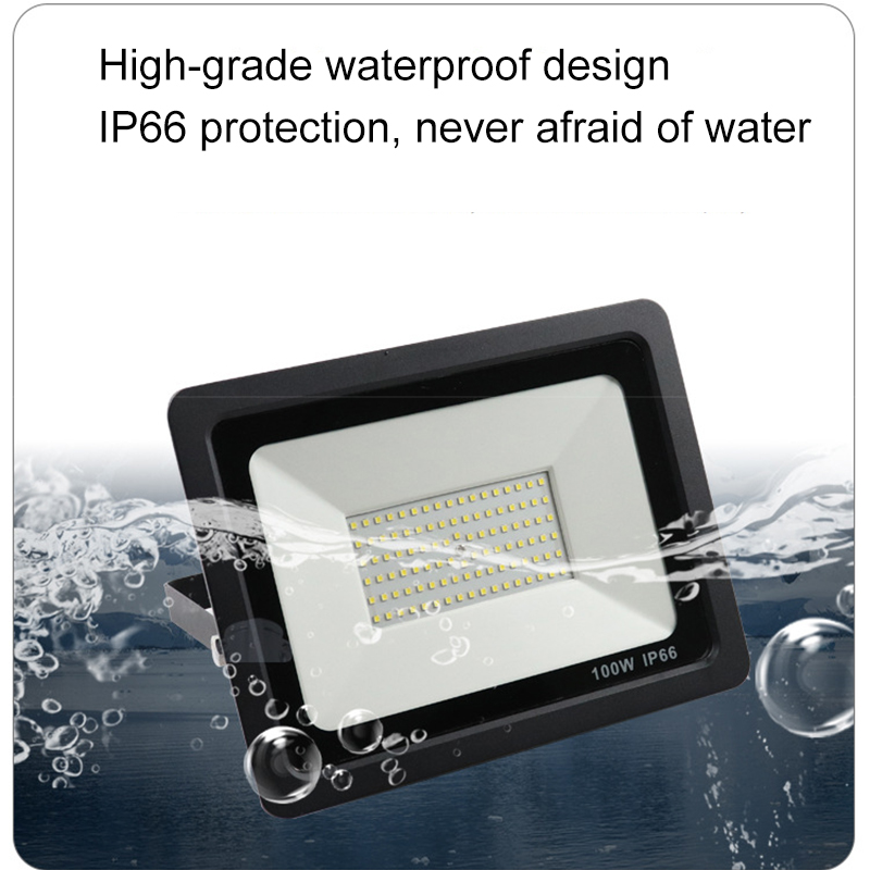 220V 10/20/30/50/100W Waterproof IP66 LED Floodlight Landscape Outdoor Flood Light Lighting Lamp Square Garden Spot ZFG0012