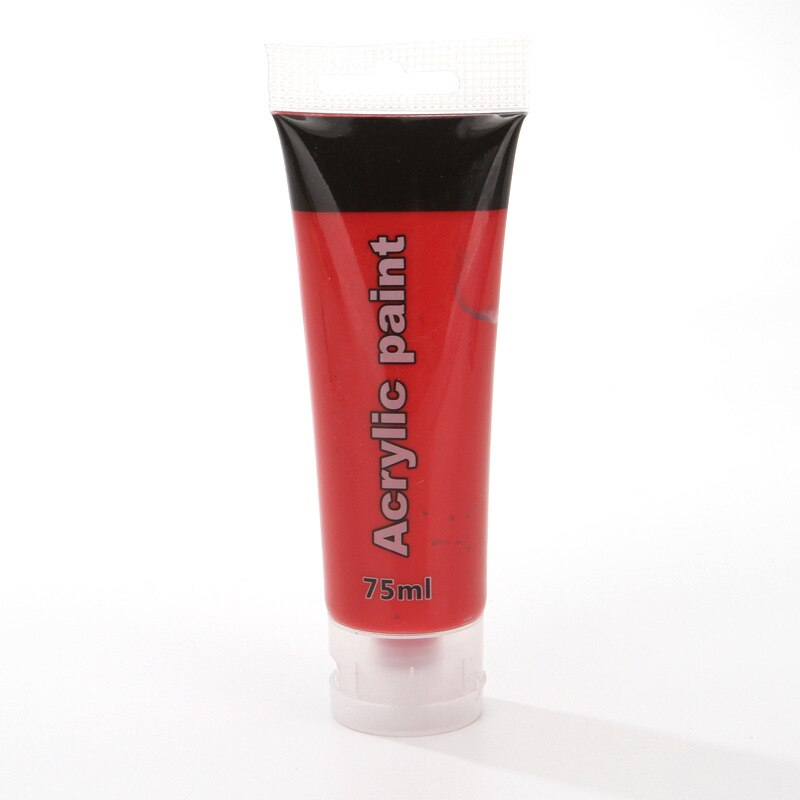 75ml Acrylic 12-color Art Wall Painting Hand-painted Monochrome Hose Art Painting Acrylic Paint: Red