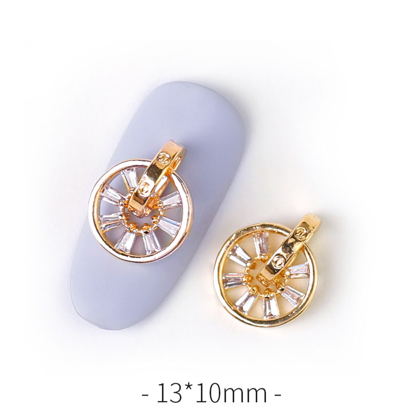 2 pieces water Crystal Dangle Chain Charms Nail Jewelry Decorations 6 type luxury Zircon Crystal Rhinestones For Nails: 121-13