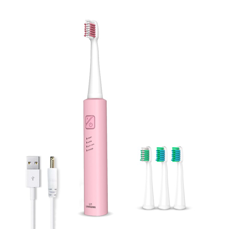 Ultrasonic Sonic Electric Toothbrush Rechargeable Tooth Brushes electric toothbrush with U1 tooth brush heads cepillo dental 4