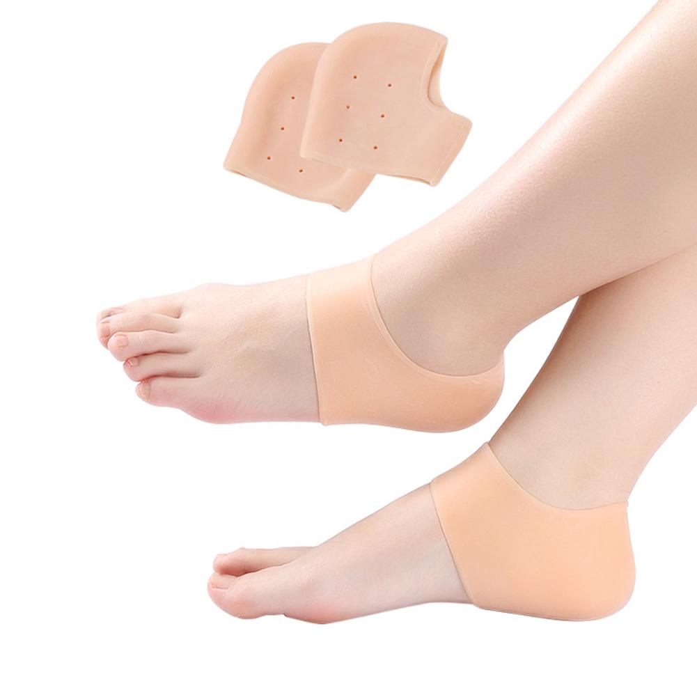 Unisex Invisible Hoogte Toename Siliconen Hiel Sokken Anti Crack Foot Protector kerstcadeau термопаста