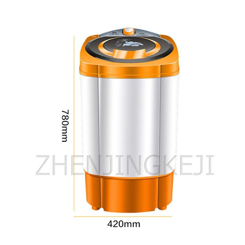 9KG Single Spin Dryer Mini Small Washing Machine 220V Semi-automatic Business Traveling Underwear Shirt Personal Portable Washer