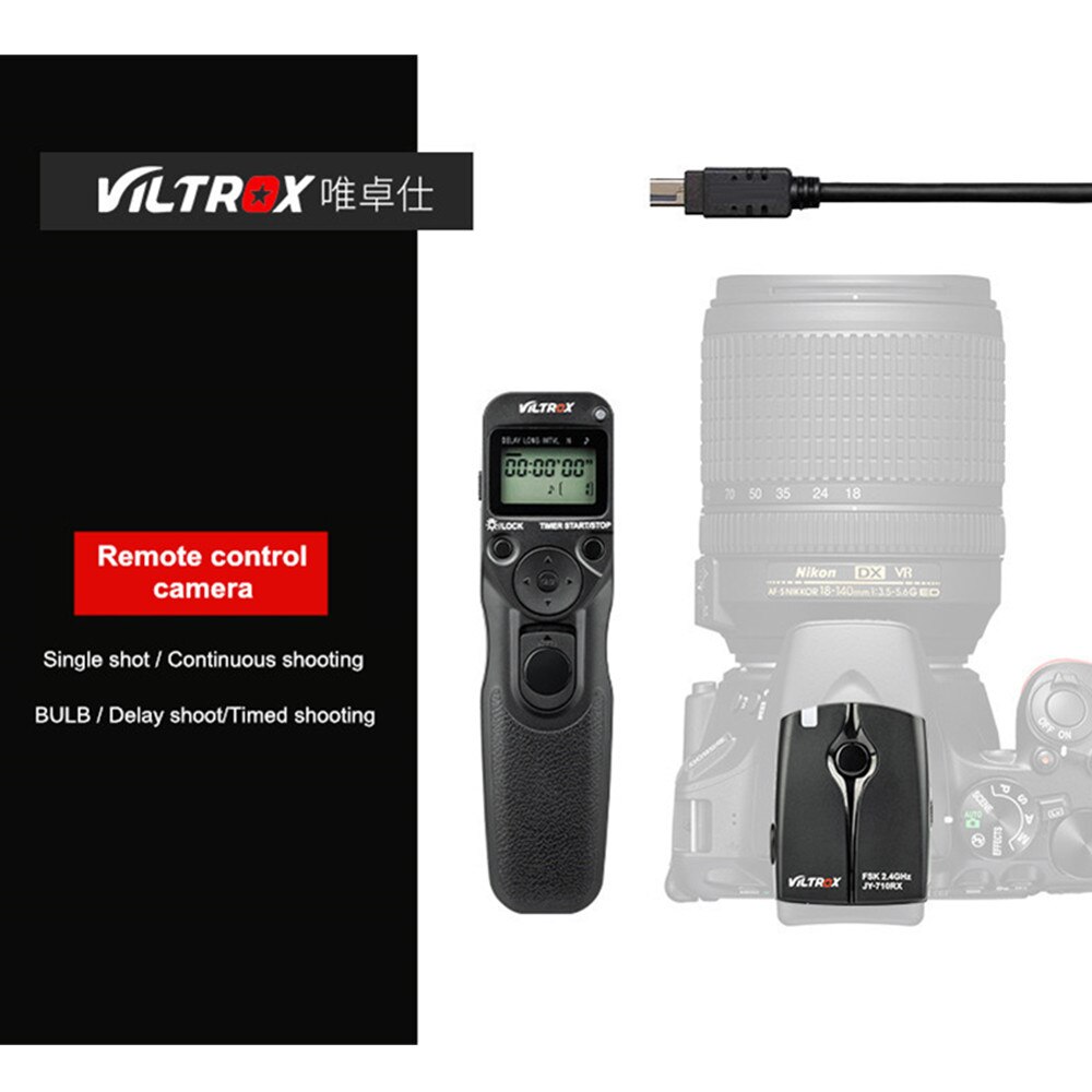 Viltrox JY-710 Caméra Sans Fil Minuterie Déclencheur Télécommande Pour Canon Nikon Sony Olympus Panasonic Lumix