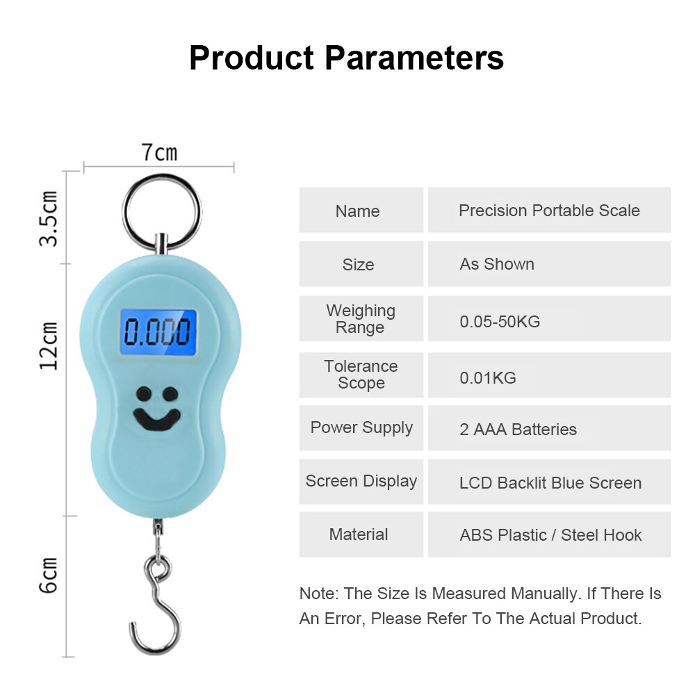 Scale Digital Scales Electronic Fishing Weight Pocket Luggage Travel Hanging Scale For Kitchen Steelyard Hook Scale LCD Portable