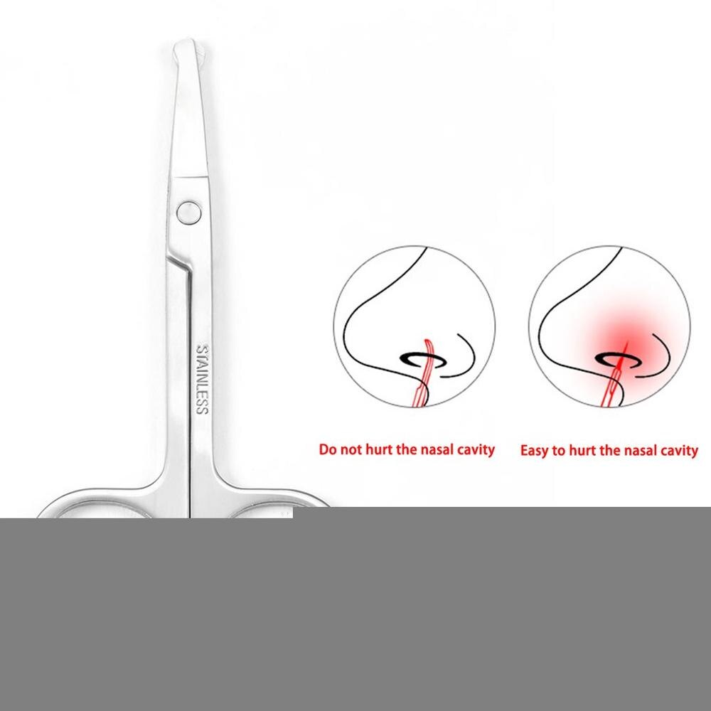 Nose Hair Scissors Stainless Steel Trimmers Remover Cut Beauty Tool Safely and Painlessly Nose Hair shaver
