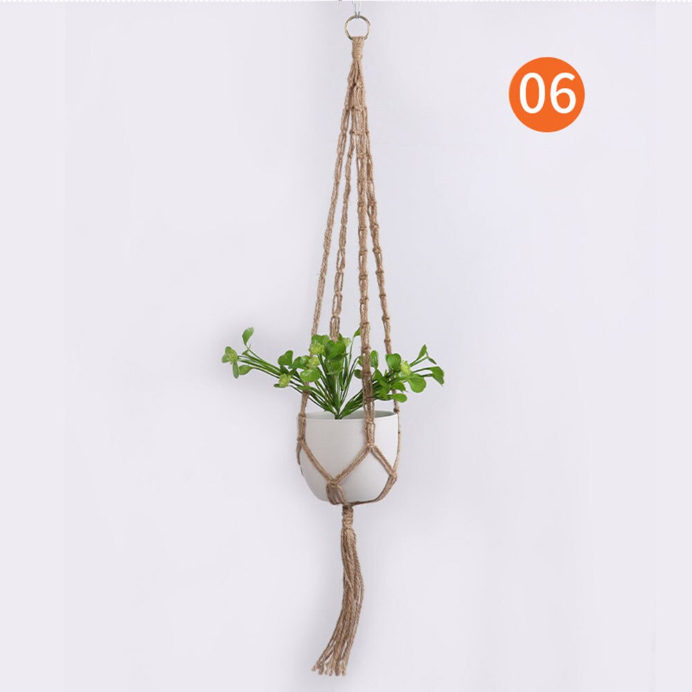 Handmade Macrame Plant Hanger Flower Pot Hanger for Wall Decoration Countyard Garden Pot Tray for Plant Garden Decoration