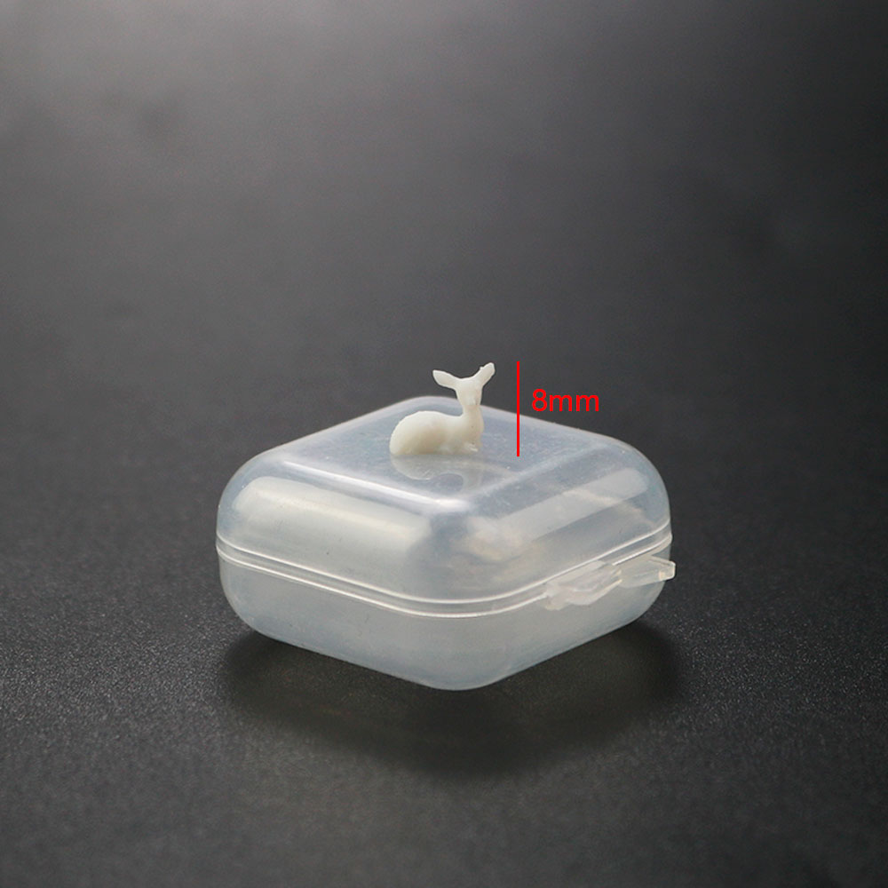 Voor leuke 3D Elanden Decoratie Bos Miniaturen Micro Landschap Decoratie Hars Vuller Kristallen Bol Plastic Fee Herten: Army Green