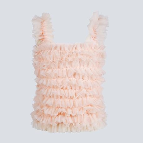 Sommer låve Vest søt tutu prinsesse blondere tank topp lolita smålåve jenter låve mesh volanger topper baby låve klær tenåringe tank: Grå / 80