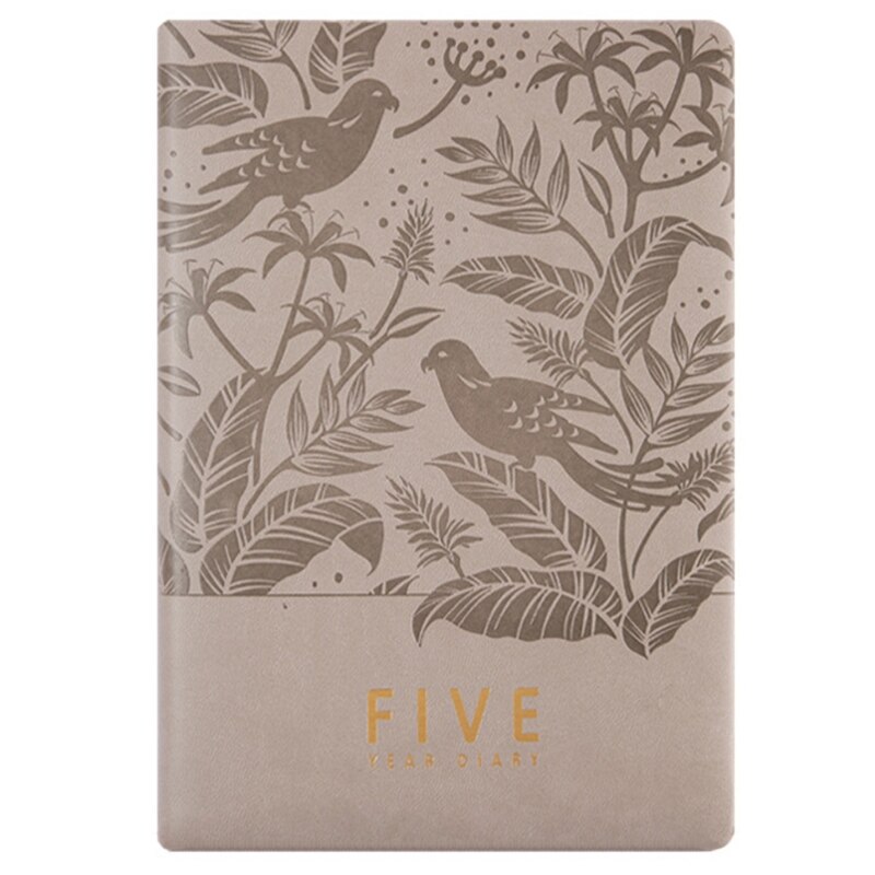 Five Year Diary Notebook A5 Yearly Agenda Journal Business Notepad Planner Organizer School Office Stationery H3CA: Brown