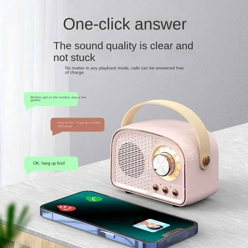Retro Bluetooth Lautsprecher USB AUX TF FM Radio Tragbare Mini Boombox Verbesserte Bass Für Tisch Home Outdoor Vintage Audio MP3