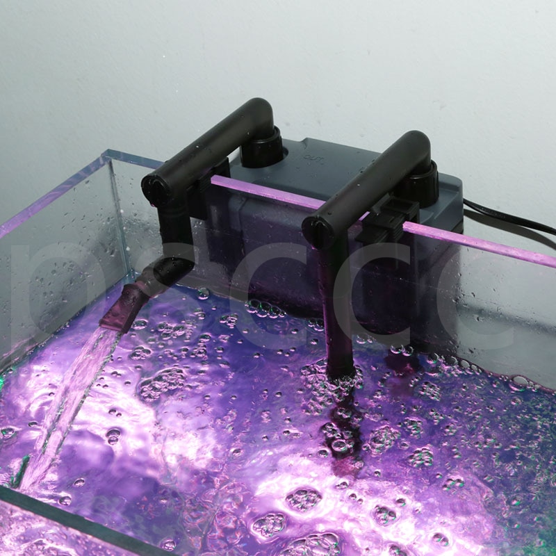 SUNSUN HBL Hang on filter surface skimmer mini nano aquarium fish water plant fish tank with filter media.