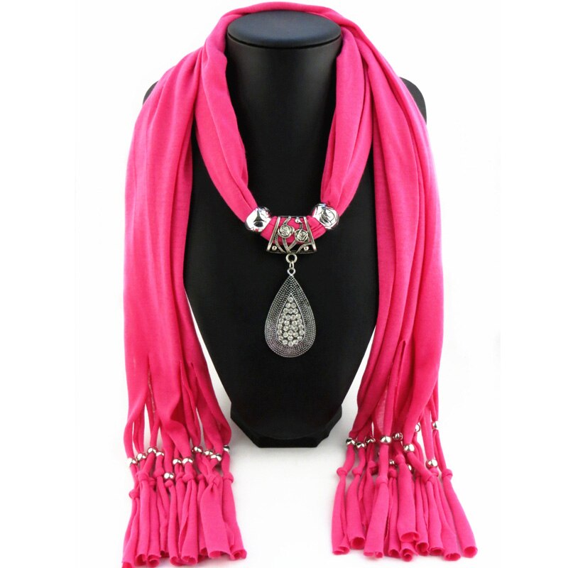 RUNMEIFA Mode-sieraden Sjaal Effen Polyester Mode Diamant Sieraden Hanger Sjaal Voor Vrouwen Waterdruppels: 6
