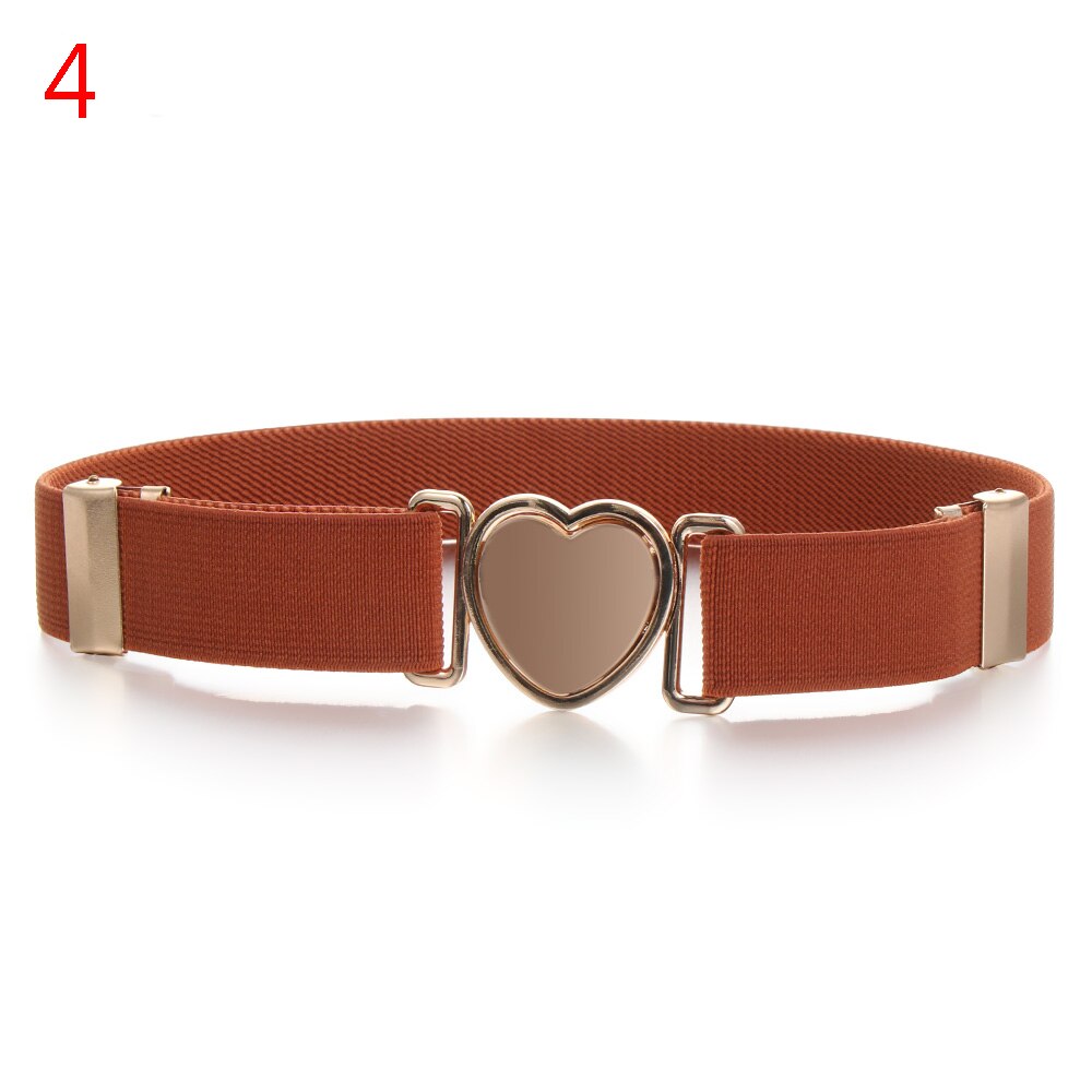 1 Pcs Children Belt Elastic Belts Girl Stretch Waist Belt Adjustable Heart Belt Uniform Belt for Teen Kids Girls Dresses: 4