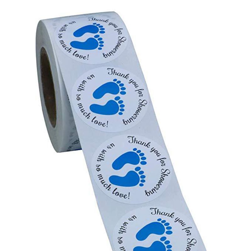 Round Thank You Stickers Scrapbooking Seal Packing Lables Baby Shower Decor J0PC