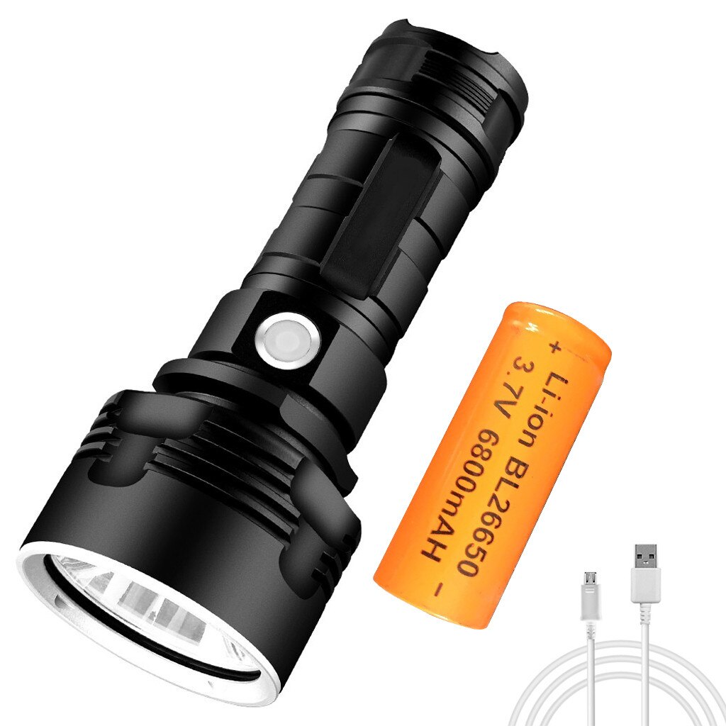Xlm -p70 tehokas led -taskulamppu xhp 50 taskulamppu usb ladattava vedenpitävä lamppu erittäin kirkas 3 valaistustila säädettävä tarkennuspolttimo