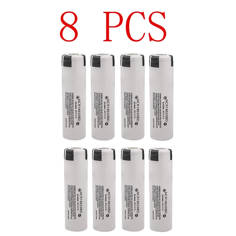 Batería 18650 NCR18650BD, 3,7 V, 3200mah, batería de litio recargable: 8 pcs