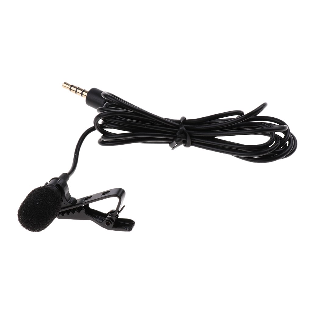 Durable High Sensitive 3.5mm Plug Tie Lapel Lavalier Clip-on Microphone Set