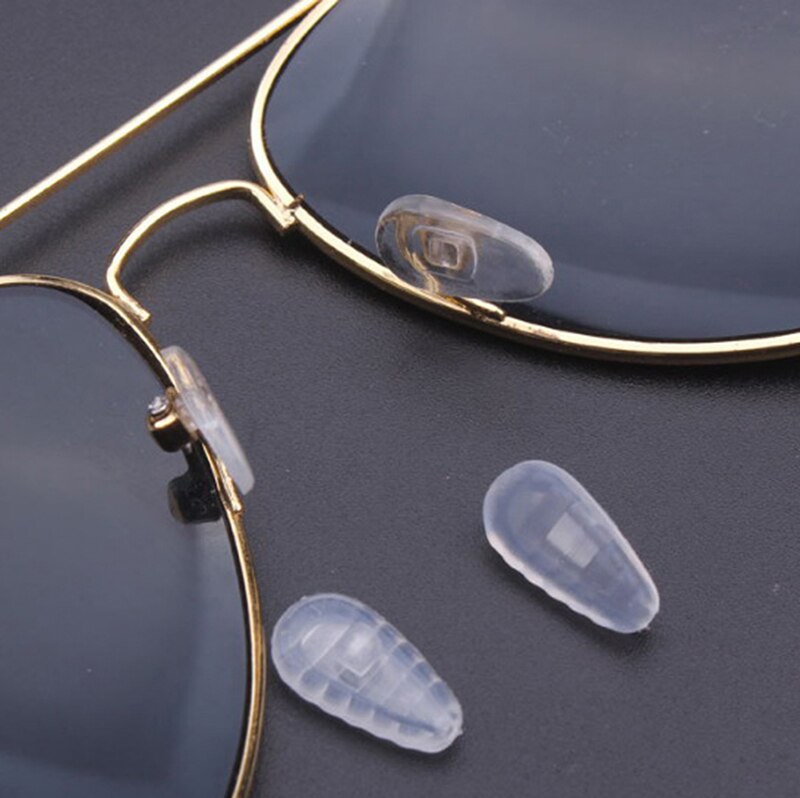5 par / parti skridsikker silikone næsepude til briller solbrille tilbehør: 5 par 9.4mm hvide