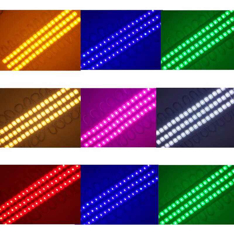 20ps 10ps ip65 5730 3 led modul vandtæt varm hvid, ren hvid, rød, grøn, blå, pink, gul sprøjtestøbningslys til  dc 12v