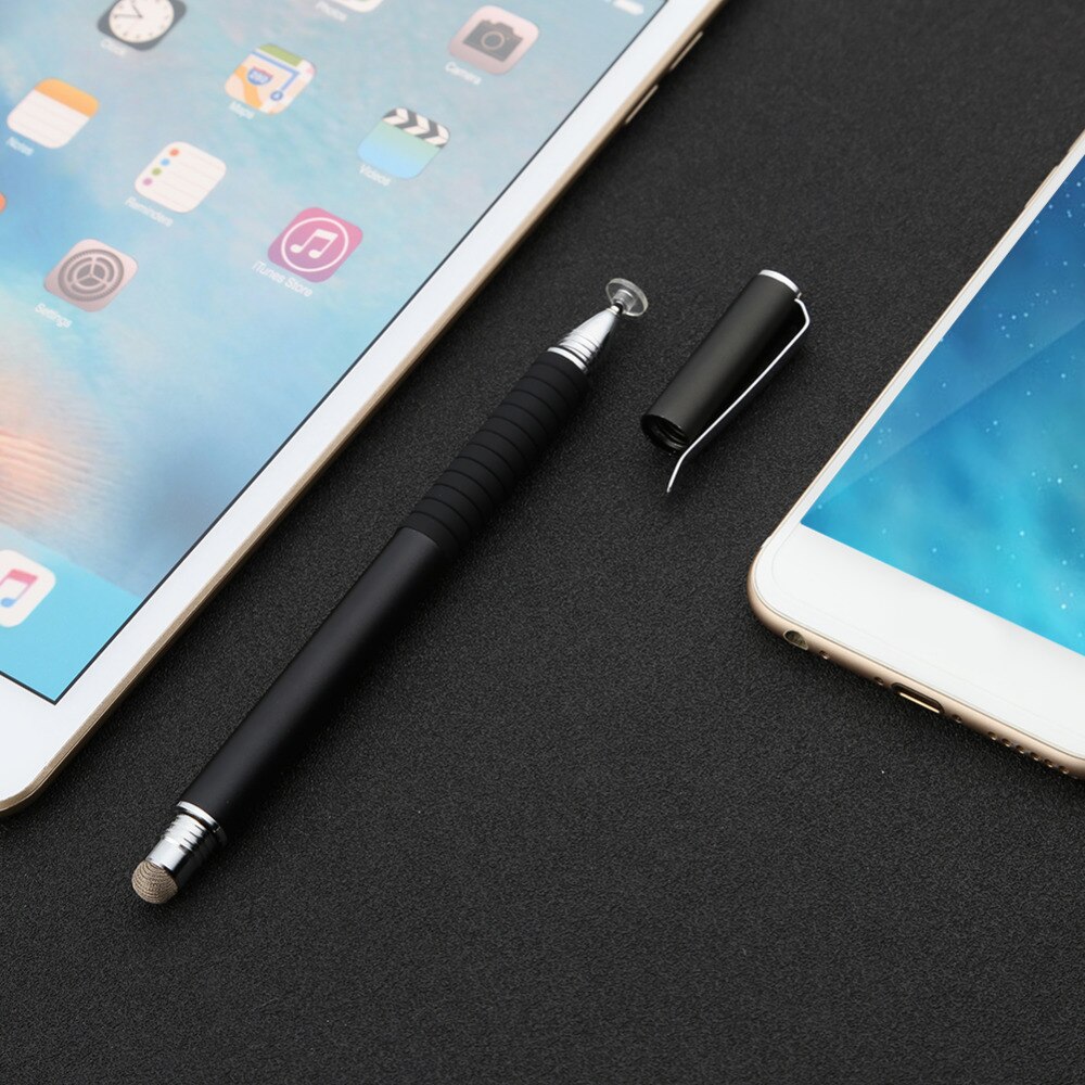 2 en 1 écran tactile capacitif dessin stylet stylo avec stylo chapeau Portable stylo pince pour iPhone téléphone intelligent tablette PC ordinateur