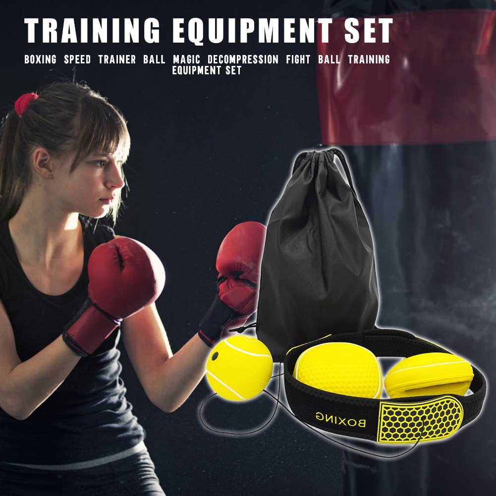 Guantes y Diadema de bola de velocidad de lucha, pelota de entrenamiento equipamiento para reflejos de boxeo, accesorios de trabajo eficaces