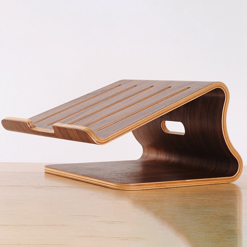 Soporte de madera refrigerante para ordenador portátil, soporte de radiador para Apple Macbook Hp, Notebook