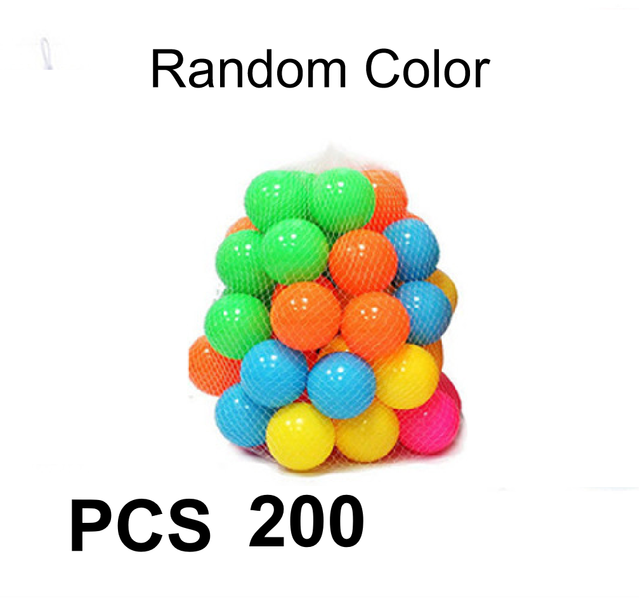 Bola de agua colorida para piscina, juguete ecológico de plástico suave para piscina de agua, ola de mar, juguetes de mina para carpa para bebé: AZ060-200PCS