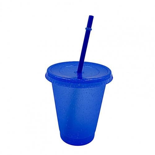 Entzückende Wasser Flasche Stabile Wiederverwendbare mit Deckel Lebensmittel Klasse PP Ausbildung Tasse: dunkel Blau S