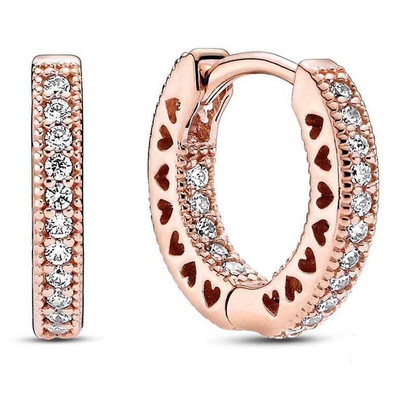 925 Sterling Zilveren Asymmetrische Alluearring Hart Spirituele Veren Kleine Harten Van Pan Earring Voor Vrouwen Mode-sieraden: 6