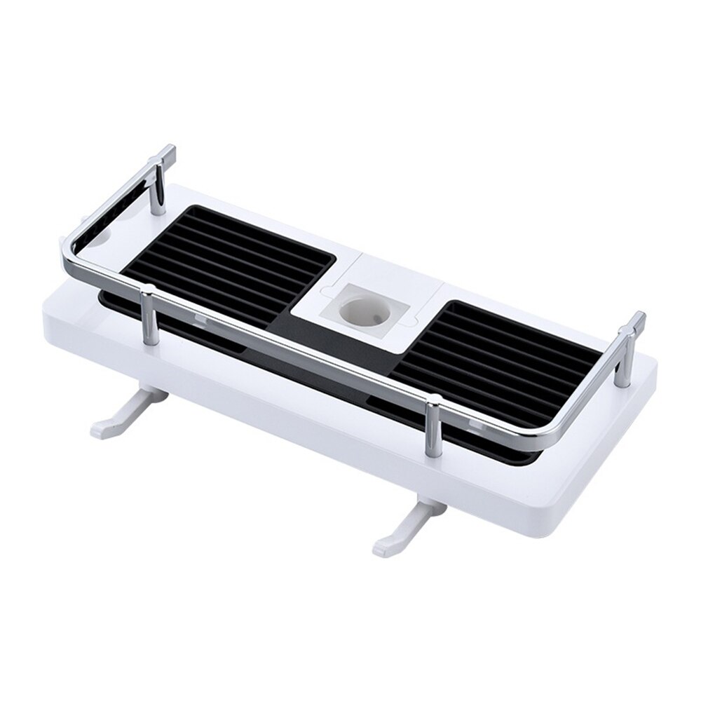 Regał strąk prysznic organizator łazienka półki na słupy szampon stojak na tace jednopoziomowy bez wiercenia uchwyt robić prysznica: balck biały okrągły