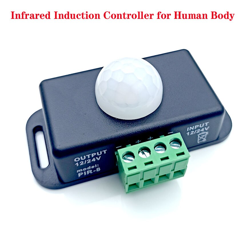 12V 24V Mini PIR Motion Sensor Detector Switch for LED Strip Ruban Light Tape SMD 5050 3528 Infrared Detection 6A 12 Volt 24Volt