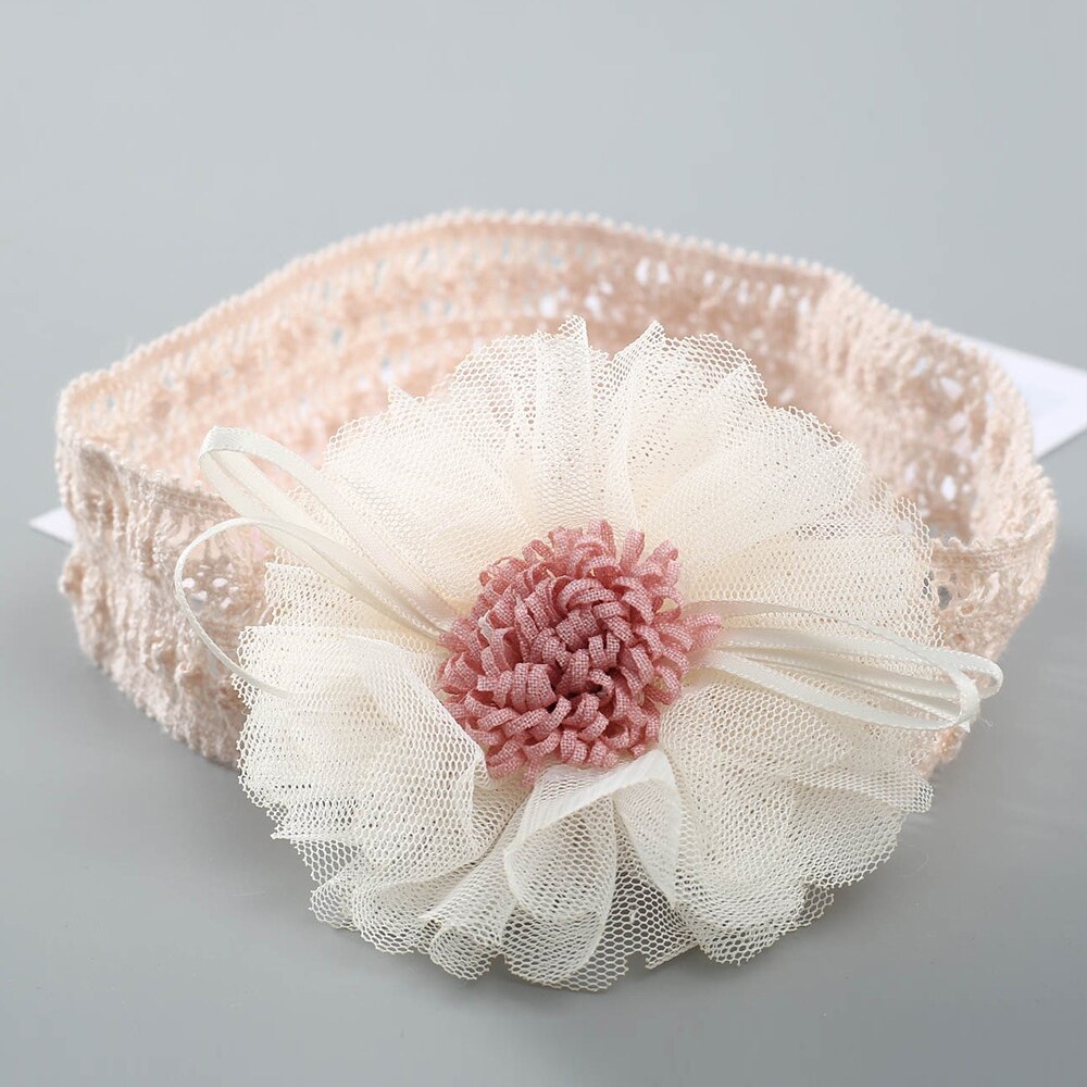 Cinta de cabello con flores para bebé lazos para chicas cintas para el pelo, bebés para bebés niñas niños diademas turbante recién nacido Haarband accesorios para el cabello del bebé: 1