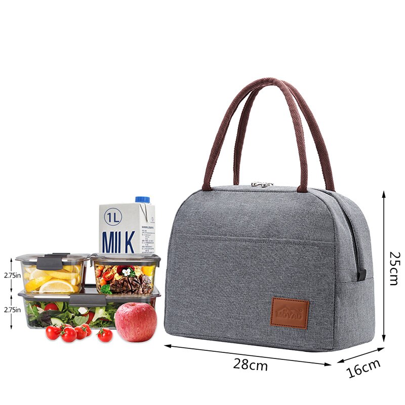 Aosbos Portable Cooler Lunch Bag Thermal Insulated Travel Food Tote Bags Food Picnic Lunch Box Bag for Men Women Kids