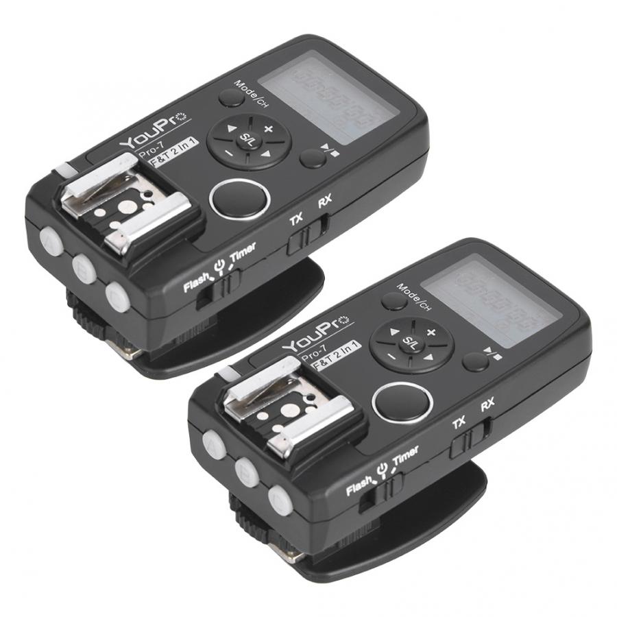 YouPro Pro-7 DC0 Trigger Timing Wireless Shutter Release Remote Control Transceiver for Nikon D850 / D810 / D810A/ D800 / D800E