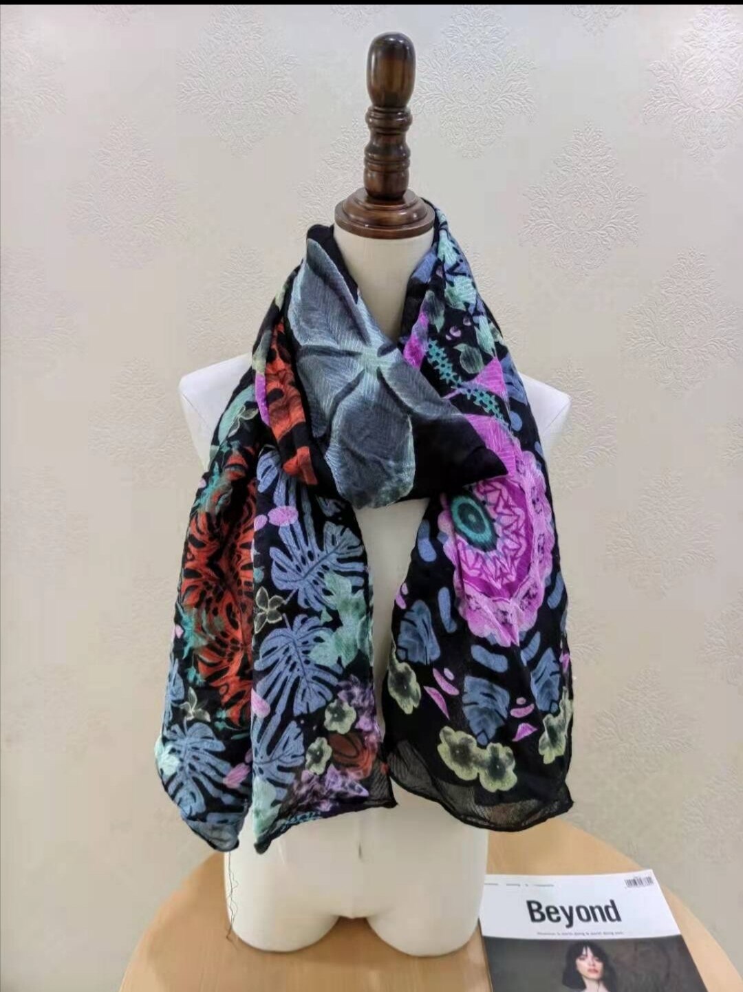 Spaanse Desigual Kleurrijke Print Sjaal Zonnescherm Strandlaken Geborduurd Warme Handdoek Zon Bescherming