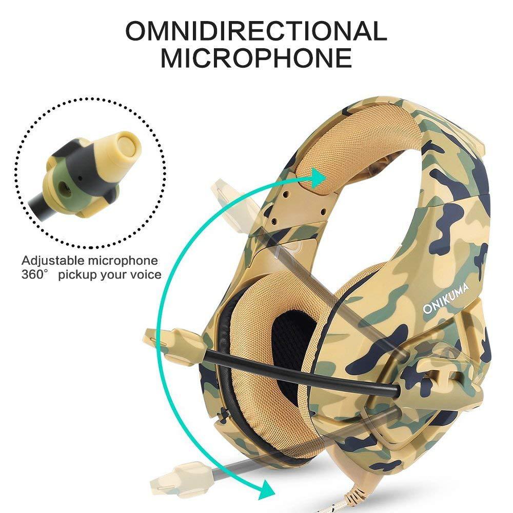 ONIKUMA Gaming Headset Gaming headphone Wired Earphone Casque Gamer Stereo Bass with Microphone Headphones For PS4 Laptop PC
