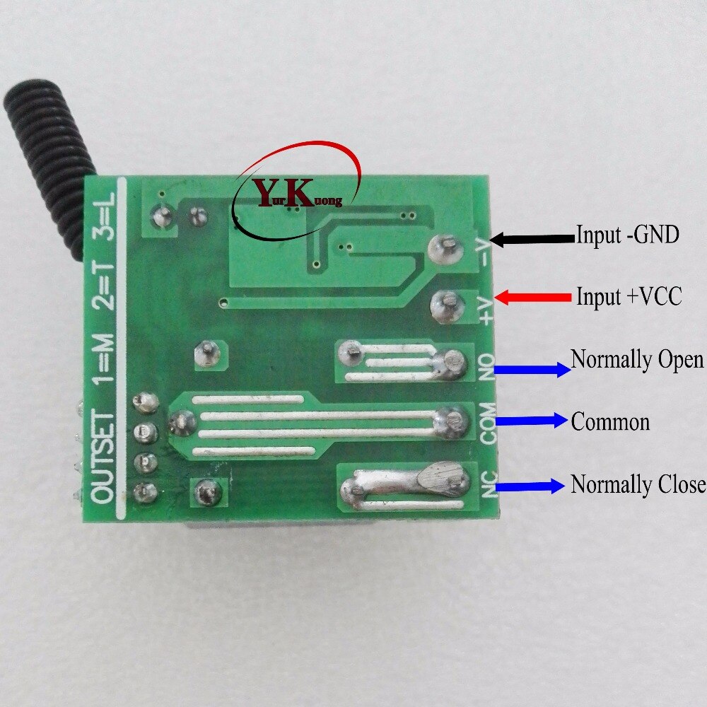 Timer Remote Switch DC12V Time Delay Ajustable RF Wireless Controller Power ON OFF Relay Contact Remote 5s 10s 15s time delay